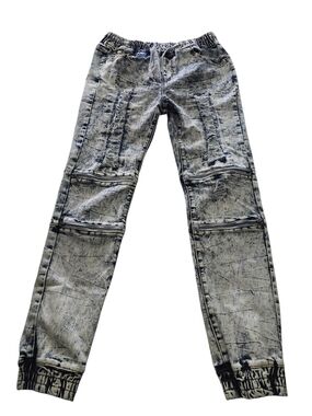 CJ Black Women's Skinny Acid-Wash Jeans - Faded Blue - Elastic Waistband - Small